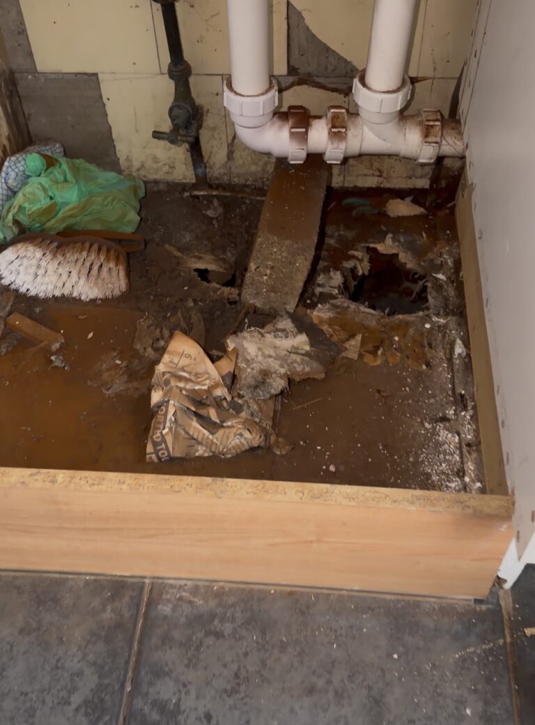 Water leak under sink