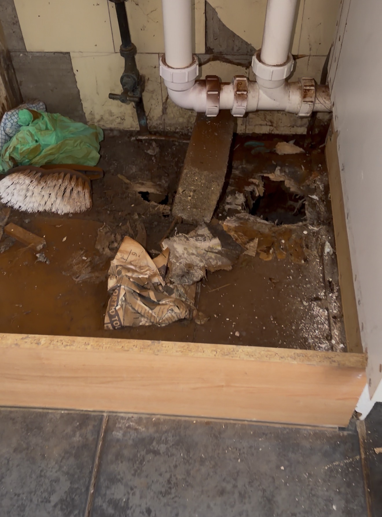 Water leak under sink